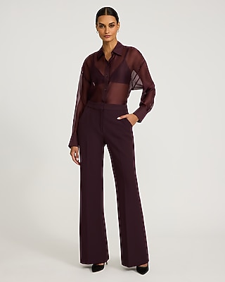 Editor Signature Stretch High Waisted Flare Trouser