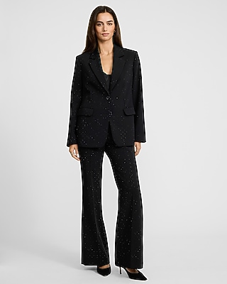 Editor Embellished High Waisted Flare Trouser