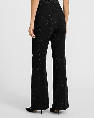 Editor Embellished High Waisted Flare Trouser