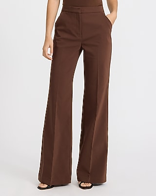 Women's Brown High Waisted Dress Pants - Express