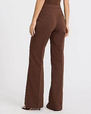 Editor Stretch Cotton High Waisted Flare Trouser