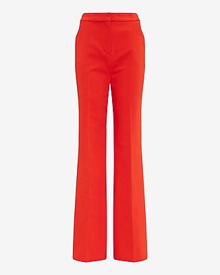 Editor Stretch Cotton High Waisted Flare Trouser