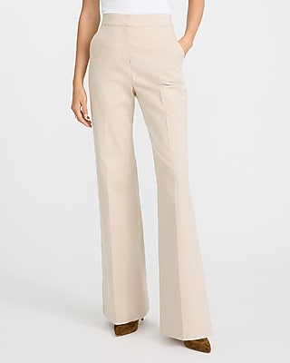 Editor Mini Houndstooth Stretch High Waisted Flare Trouser