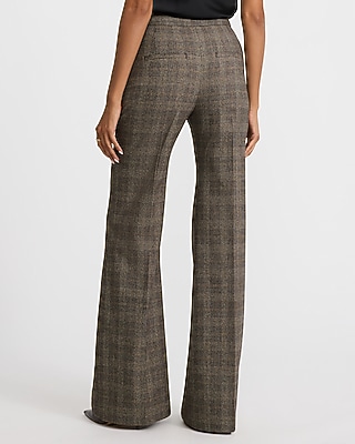 Editor Plaid High Waisted Flare Trouser