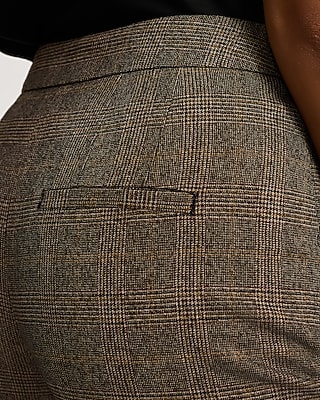 Editor Plaid High Waisted Flare Trouser