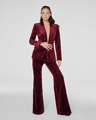 Editor High Waisted Velvet Corduroy Flare Trouser