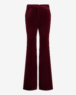 Editor High Waisted Velvet Corduroy Flare Trouser