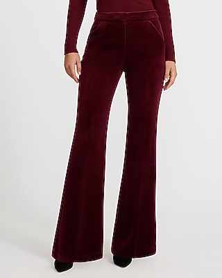 Editor High Waisted Velvet Corduroy Flare Trouser