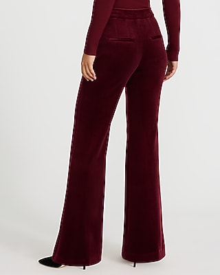 Editor High Waisted Velvet Corduroy Flare Trouser