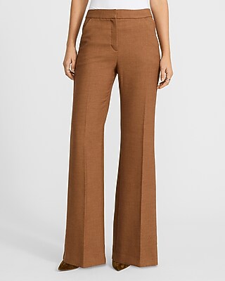 Editor High Waisted Flannel Flare Trouser