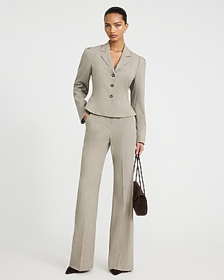 Editor Mini Houndstooth High Waisted Trouser Flare