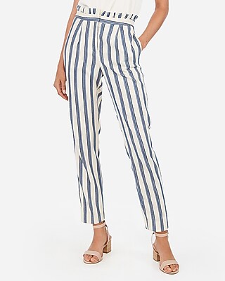 high waisted ruffle top pants