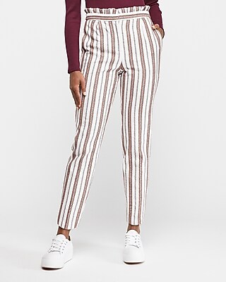 high waisted ruffle top pants