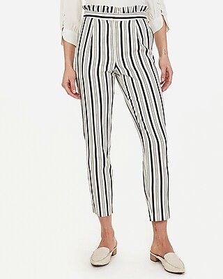 striped ankle pants