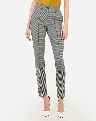 black and white checkered skinny jeans