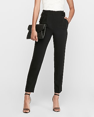 high waisted buckle pants