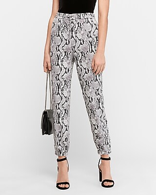 high waisted snake print pants