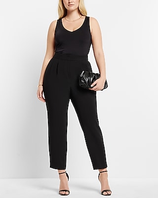 Super High Waisted Pleated Ankle Pant