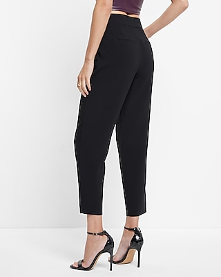 Super High Waisted Pleated Ankle Pant