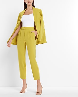 Soft High Waist Suit Pants Offwhite