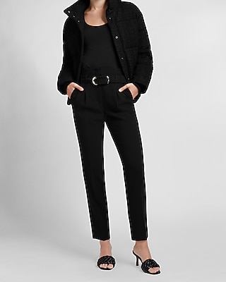 super high waisted belted ankle pant