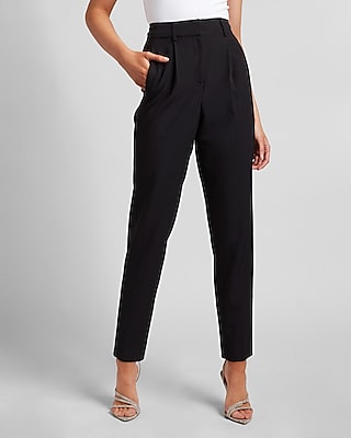 pleated pants high waisted