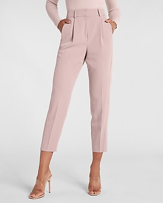 High Waisted Pleated Ankle Pant