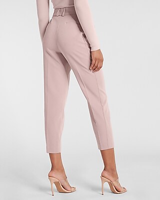 High Waisted Pleated Ankle Pant