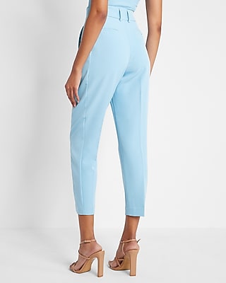 High Waisted Pleated Ankle Pant