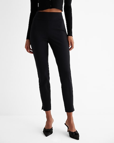 ankle length dress pants Five Office Outfit Ideas with Black - Lilly Style Fashionable solid color skinny dress pants for businessmen Casual Ankle-Length Pants in 3