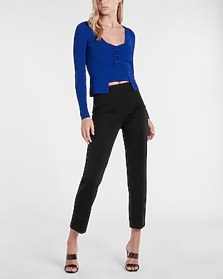 Express Super High Waisted Bodycon Flare Pant With Built-In Shapewear