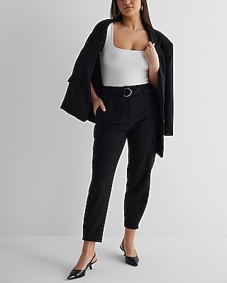 Super High Waisted Belted Cargo Pant