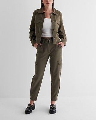 Super High Waisted Belted Cargo Pant