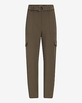 Super High Waisted Belted Cargo Pant