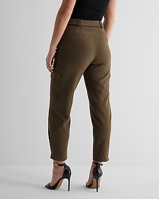 Super High Waisted Belted Cargo Pant