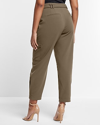 Super High Waisted Belted Cargo Pant