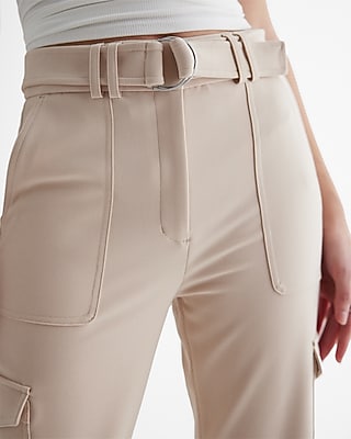 Super High Waisted Belted Cargo Pant