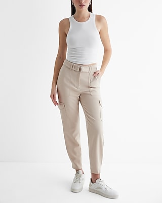 Super High Waisted Belted Cargo Pant