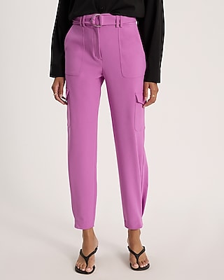 Super High Waisted Belted Cargo Pant