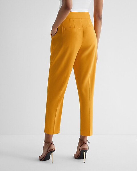 Yellow High Waisted Ankle Tie Pants & Blazer Set – IRHAZ