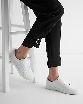 Super High Waisted Satin Cargo Ankle Pant