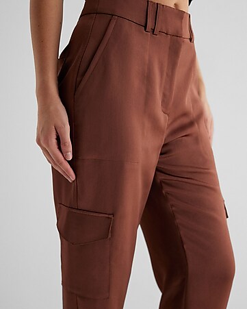 Women's Belted High Waist Cargo Pants in 4 Colors Sizes 4-20