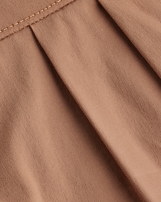 Super High Waisted Notch Pleated Straight Ankle Pant