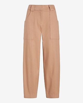Super High Waisted Cropped Utility Trouser Pant
