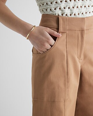 Super High Waisted Cropped Utility Trouser Pant