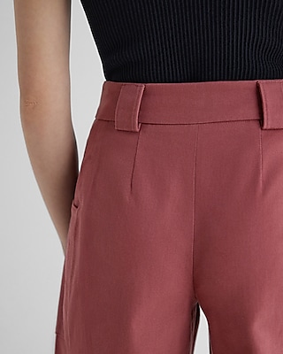 Super High Waisted Cropped Utility Trouser Pant