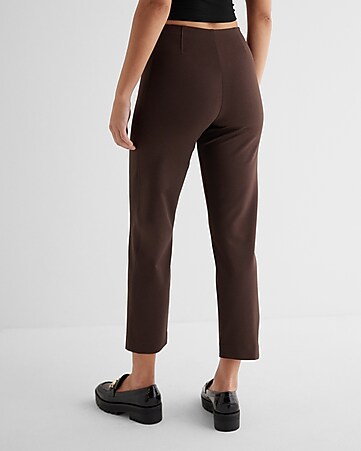 Express  High Waisted Seamed Bootcut Pant in Espresso Brown
