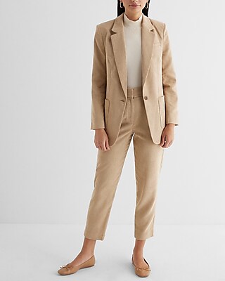 Stylist Super High Waisted Corduroy Pleated Ankle Pants