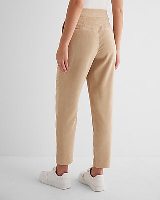 Stylist Super High Waisted Corduroy Pleated Ankle Pants