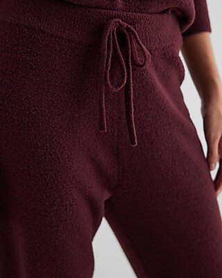 High Waisted Plush Knit Sweater Joggers - image 2